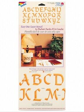 Delta Stencil Magic 2" Olde English Alphabet Reusable Craft Stencil Vintage